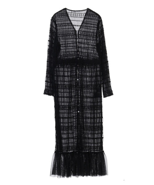 The Virgnia（ザ ヴァージニア）の「ヴィンテージレースガウンワンピース（ワンピース・レディース・ブラック/オフホワイト・FREE）」の12枚目の写真