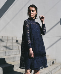 kaene | 総レースAラインワンピース(ドレス)