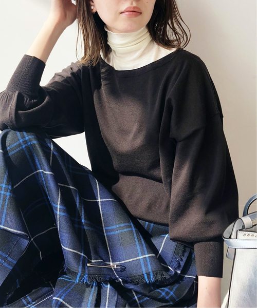 IENA - イエナ IENA ALBA デザインプルオーバー ニット ボートネック フリー セール】ALBA デザインプルオーバー◇（ニット/セーター）｜IENA