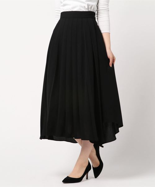 TRUDEA(トルディア)の「変形プリーツ ロングスカート(スカート・レディース・カーキ/ブラック/ブラウン/ピンク・SMALL/MEDIUM)」の7枚目の写真