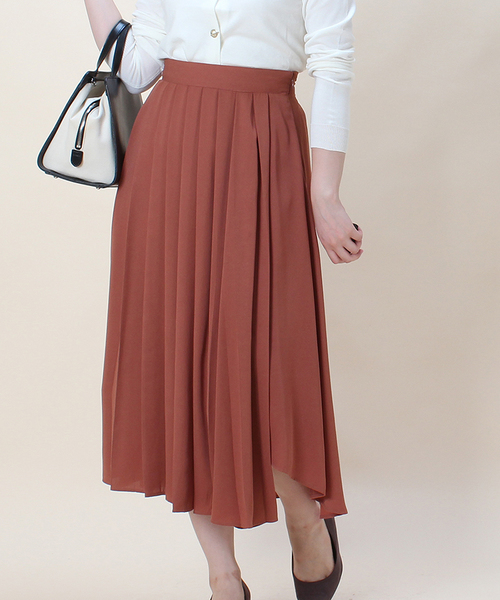 TRUDEA(トルディア)の「変形プリーツ ロングスカート(スカート・レディース・カーキ/ブラック/ブラウン/ピンク・SMALL/MEDIUM)」の17枚目の写真