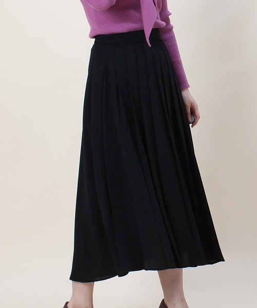 TRUDEA(トルディア)の「変形プリーツ ロングスカート(スカート・レディース・カーキ/ブラック/ブラウン/ピンク・SMALL/MEDIUM)」の20枚目の写真