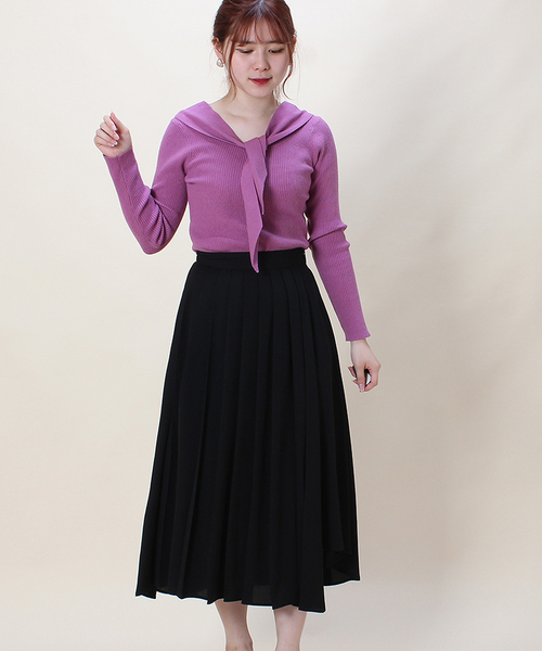 TRUDEA(トルディア)の「変形プリーツ ロングスカート(スカート・レディース・カーキ/ブラック/ブラウン/ピンク・SMALL/MEDIUM)」の22枚目の写真