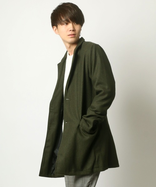 SITRY（シトリー）の「Melton wool  Chester coat/メルトンチェスターコート（チェスターコート・メンズ・ライトグレー/ブラック/グレー系その他/ベージュ系その他/キャメル/チャコール/ネイビー/オリーブ・M/L/LL）」の6枚目の写真