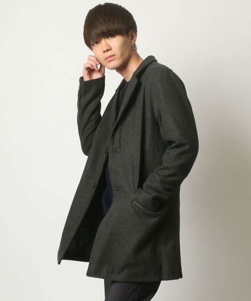 SITRY（シトリー）の「Melton wool  Chester coat/メルトンチェスターコート（チェスターコート・メンズ・ライトグレー/ブラック/グレー系その他/ベージュ系その他/キャメル/チャコール/ネイビー/オリーブ・M/L/LL）」の5枚目の写真