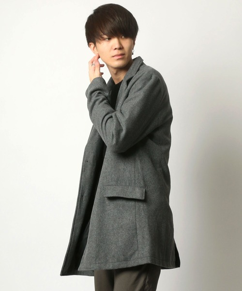 SITRY（シトリー）の「Melton wool  Chester coat/メルトンチェスターコート（チェスターコート・メンズ・ライトグレー/ブラック/グレー系その他/ベージュ系その他/キャメル/チャコール/ネイビー/オリーブ・M/L/LL）」の3枚目の写真