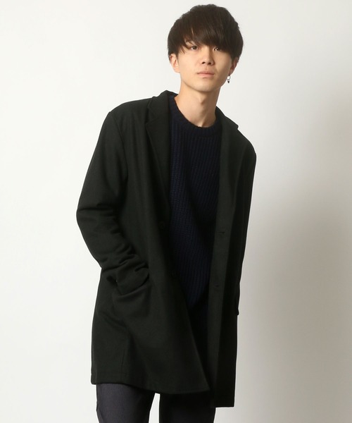 SITRY（シトリー）の「Melton wool  Chester coat/メルトンチェスターコート（チェスターコート・メンズ・ライトグレー/ブラック/グレー系その他/ベージュ系その他/キャメル/チャコール/ネイビー/オリーブ・M/L/LL）」の2枚目の写真
