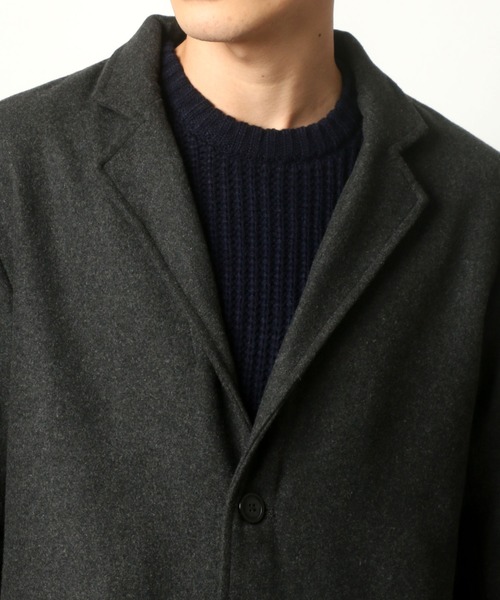 SITRY（シトリー）の「Melton wool  Chester coat/メルトンチェスターコート（チェスターコート・メンズ・ライトグレー/ブラック/グレー系その他/ベージュ系その他/キャメル/チャコール/ネイビー/オリーブ・M/L/LL）」の11枚目の写真