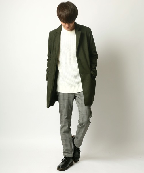 SITRY（シトリー）の「Melton wool  Chester coat/メルトンチェスターコート（チェスターコート・メンズ・ライトグレー/ブラック/グレー系その他/ベージュ系その他/キャメル/チャコール/ネイビー/オリーブ・M/L/LL）」の17枚目の写真
