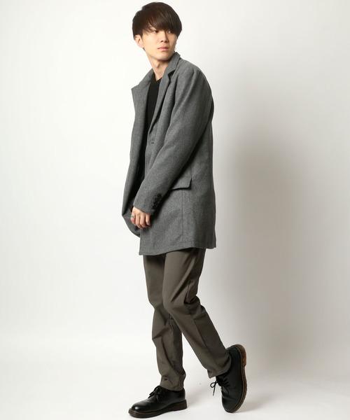 SITRY（シトリー）の「Melton wool  Chester coat/メルトンチェスターコート（チェスターコート・メンズ・ライトグレー/ブラック/グレー系その他/ベージュ系その他/キャメル/チャコール/ネイビー/オリーブ・M/L/LL）」の18枚目の写真