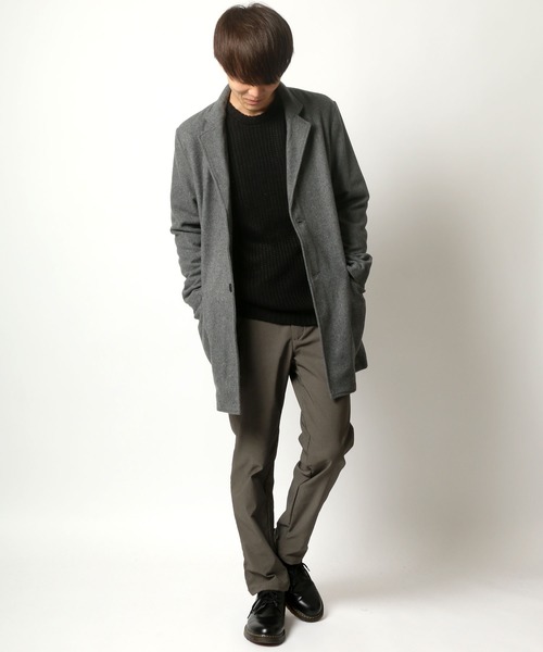 SITRY（シトリー）の「Melton wool  Chester coat/メルトンチェスターコート（チェスターコート・メンズ・ライトグレー/ブラック/グレー系その他/ベージュ系その他/キャメル/チャコール/ネイビー/オリーブ・M/L/LL）」の19枚目の写真