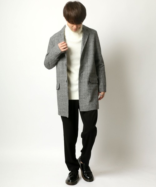 SITRY（シトリー）の「Melton wool  Chester coat/メルトンチェスターコート（チェスターコート・メンズ・ライトグレー/ブラック/グレー系その他/ベージュ系その他/キャメル/チャコール/ネイビー/オリーブ・M/L/LL）」の20枚目の写真