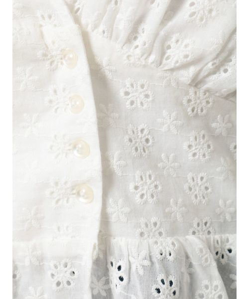 dazzlin（ダズリン）の「Ｖネックコットンペプラムトップス（シャツ/ブラウス・レディース・ブラック/オフホワイト/ミント・FREE）」の21枚目の写真