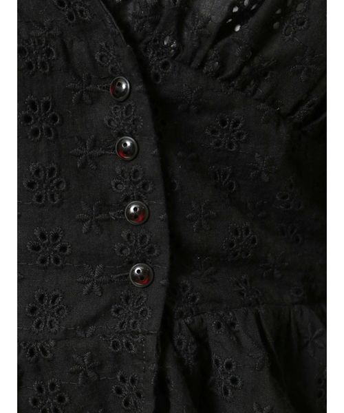 dazzlin（ダズリン）の「Ｖネックコットンペプラムトップス（シャツ/ブラウス・レディース・ブラック/オフホワイト/ミント・FREE）」の22枚目の写真