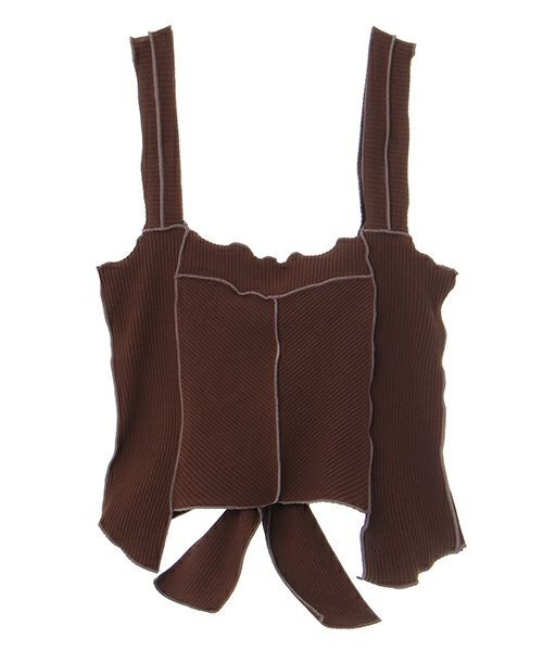 Candy Stripper（キャンディストリッパー）の「WAVY RIB ビスチェ（その他トップス・レディース・ブラック/ブラウン/ピンク・2）」の2枚目の写真