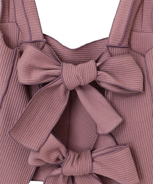 Candy Stripper（キャンディストリッパー）の「WAVY RIB ビスチェ（その他トップス・レディース・ブラック/ブラウン/ピンク・2）」の10枚目の写真