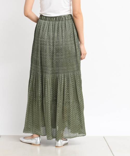 DouDou（ドゥドゥ）の「ダイヤドットマジョリカプリーツスカート（スカート・レディース・ベージュ/グリーン・FREE）」の19枚目の写真