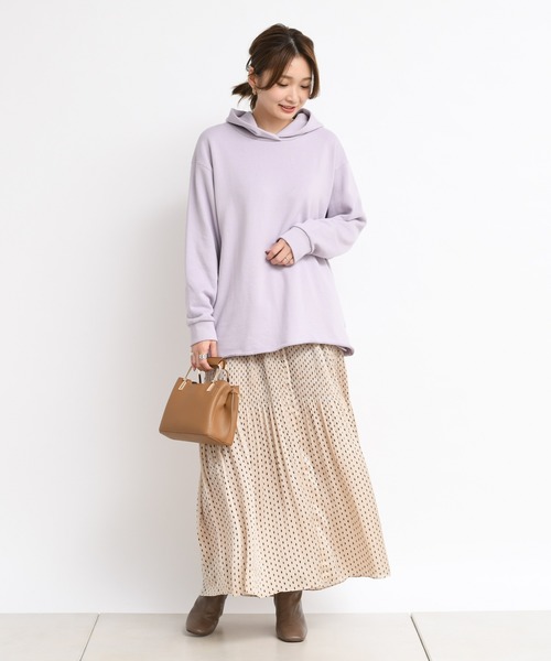 DouDou（ドゥドゥ）の「ダイヤドットマジョリカプリーツスカート（スカート・レディース・ベージュ/グリーン・FREE）」の16枚目の写真