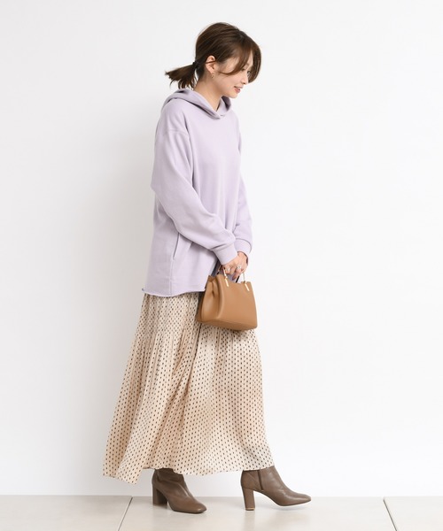 DouDou（ドゥドゥ）の「ダイヤドットマジョリカプリーツスカート（スカート・レディース・ベージュ/グリーン・FREE）」の13枚目の写真