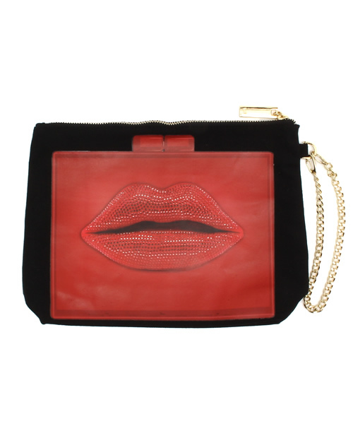 ROSE BUD（ローズバッド）の「(THURSDAY FRIDAY)#102-213 LIPS AWAY MINI POUCH（クラッチバッグ・レディース・ナチュラル/ブラック・ONE SIZE）」の8枚目の写真