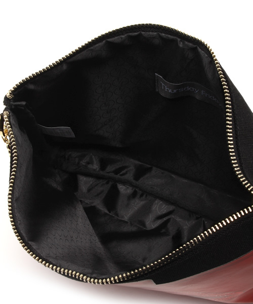 ROSE BUD（ローズバッド）の「(THURSDAY FRIDAY)#102-213 LIPS AWAY MINI POUCH（クラッチバッグ・レディース・ナチュラル/ブラック・ONE SIZE）」の5枚目の写真