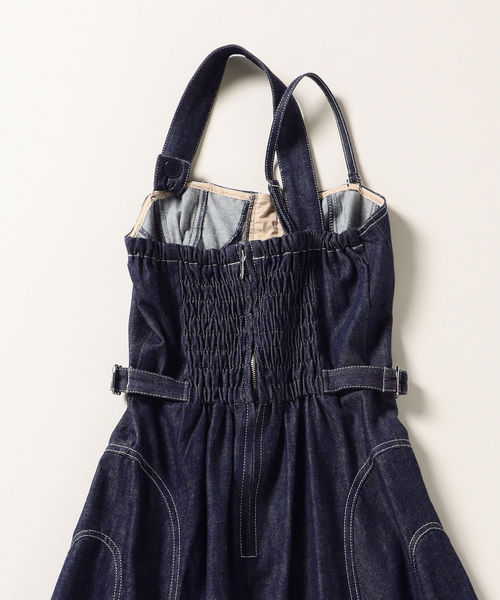 CASA FLINE(カーサフライン)の「CASA FLINE:フロントホックデニムワンピース◇(ワンピース・レディース・ブルー・ONE SIZE)」の8枚目の写真