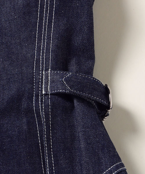 CASA FLINE(カーサフライン)の「CASA FLINE:フロントホックデニムワンピース◇(ワンピース・レディース・ブルー・ONE SIZE)」の6枚目の写真