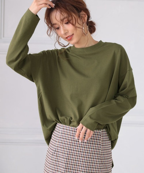 DONOBAN（ドノバン）の「オーガニックコットンシンプルロンTee（Tシャツ/カットソー・レディース・ホワイト/ブラック/グレー/ベージュ/カーキ/ブルーグリーン/ワイン/アクア/モカ/セージグリーン/グレイッシュベージュ/グレー系その他・M/L）」の8枚目の写真