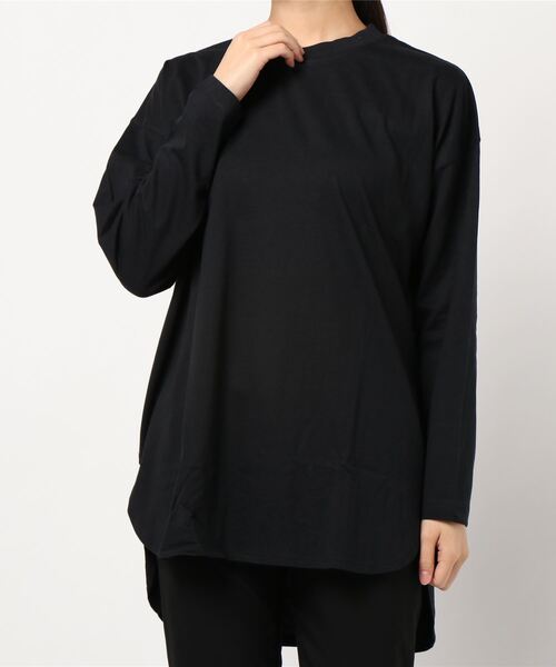 DONOBAN（ドノバン）の「オーガニックコットンシンプルロンTee（Tシャツ/カットソー・レディース・ホワイト/ブラック/グレー/ベージュ/カーキ/ブルーグリーン/ワイン/アクア/モカ/セージグリーン/グレイッシュベージュ/グレー系その他・M/L）」の15枚目の写真