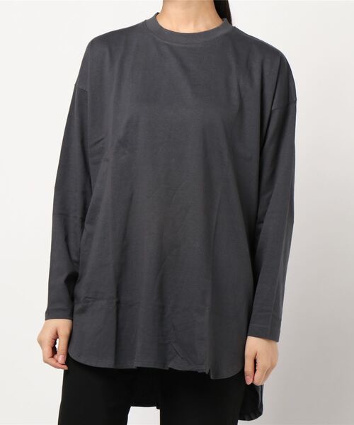 DONOBAN（ドノバン）の「オーガニックコットンシンプルロンTee（Tシャツ/カットソー・レディース・ホワイト/ブラック/グレー/ベージュ/カーキ/ブルーグリーン/ワイン/アクア/モカ/セージグリーン/グレイッシュベージュ/グレー系その他・M/L）」の20枚目の写真