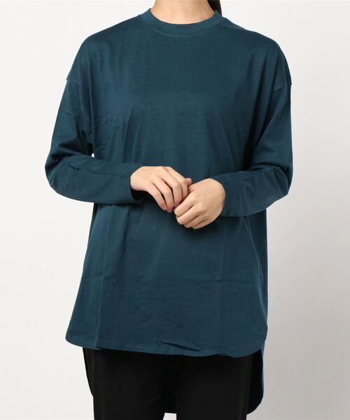 DONOBAN（ドノバン）の「オーガニックコットンシンプルロンTee（Tシャツ/カットソー・レディース・ホワイト/ブラック/グレー/ベージュ/カーキ/ブルーグリーン/ワイン/アクア/モカ/セージグリーン/グレイッシュベージュ/グレー系その他・M/L）」の18枚目の写真