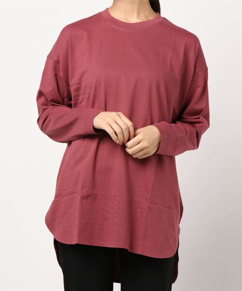 DONOBAN（ドノバン）の「オーガニックコットンシンプルロンTee（Tシャツ/カットソー・レディース・ホワイト/ブラック/グレー/ベージュ/カーキ/ブルーグリーン/ワイン/アクア/モカ/セージグリーン/グレイッシュベージュ/グレー系その他・M/L）」の19枚目の写真