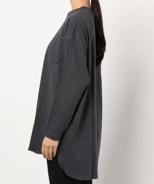 DONOBAN（ドノバン）の「オーガニックコットンシンプルロンTee（Tシャツ/カットソー・レディース・ホワイト/ブラック/グレー/ベージュ/カーキ/ブルーグリーン/ワイン/アクア/モカ/セージグリーン/グレイッシュベージュ/グレー系その他・M/L）」の21枚目の写真