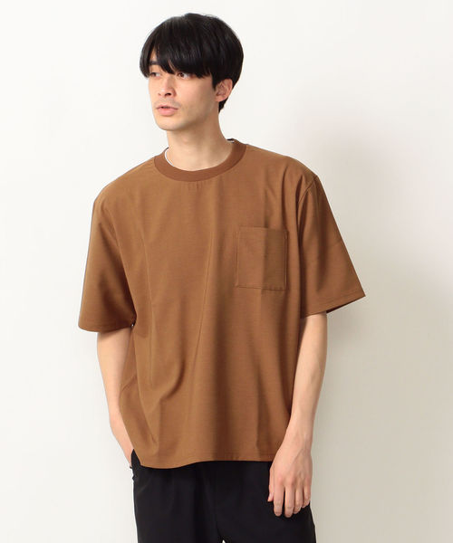 Ships Any シップス エニィ の Ships Any Thck Thnk リフラクス ウーブン ビッグシルエットtシャツ 無地 Tシャツ カットソー Wear