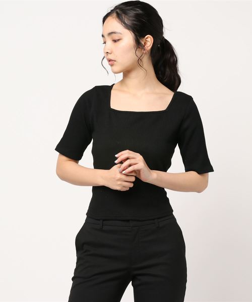 one way（ワンウェイ）の「5分袖バックリボン（Tシャツ/カットソー・レディース・ブラック/ベージュ/ライトブルー/ホワイト・FREE）」の14枚目の写真