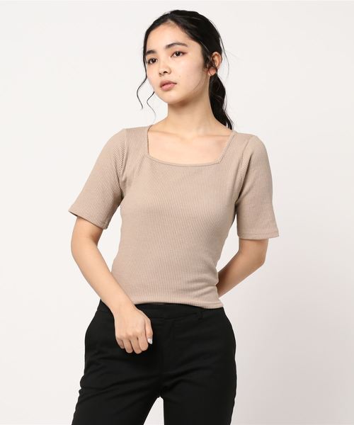 one way（ワンウェイ）の「5分袖バックリボン（Tシャツ/カットソー・レディース・ブラック/ベージュ/ライトブルー/ホワイト・FREE）」の15枚目の写真