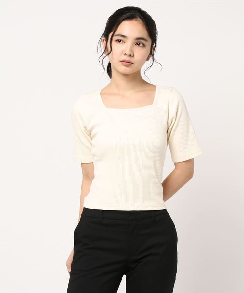 one way（ワンウェイ）の「5分袖バックリボン（Tシャツ/カットソー・レディース・ブラック/ベージュ/ライトブルー/ホワイト・FREE）」の17枚目の写真