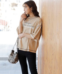 【KANGOL EXTRA COMFORT(カンゴール エクストラ コンフォート)】配色ステッチロゴプリントTシャツ