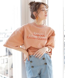【KANGOL EXTRA COMFORT(カンゴール エクストラ コンフォート)】配色ステッチロゴプリントTシャツ