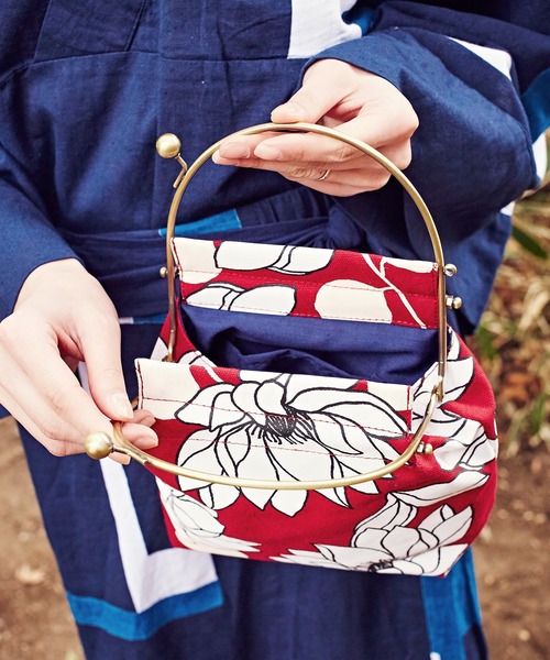 カヤ（カヤ）の「【カヤ】蓮の花 がま口ショルダーバッグ（ショルダーバッグ・レディース・レッド/イエロー/ブルー・FREE）」の9枚目の写真