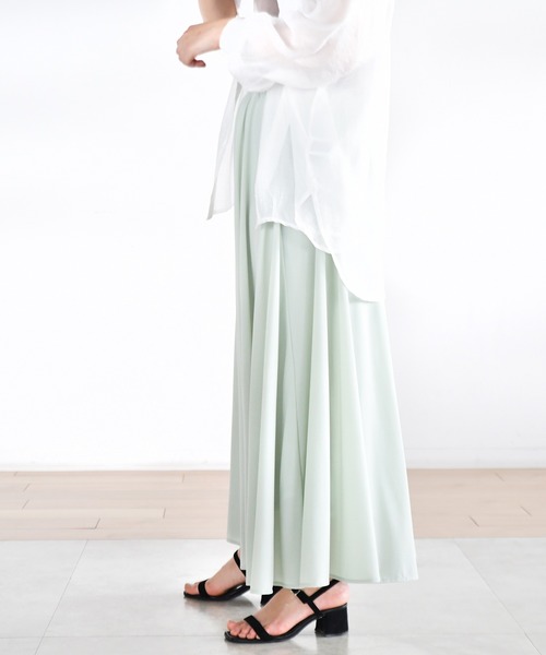 Ambre Neige（アンブルネージュ）の「マチフレアスカート／【WEB/EC限定商品】（スカート・レディース・イエロー/ライトグリーン・FREE）」の8枚目の写真