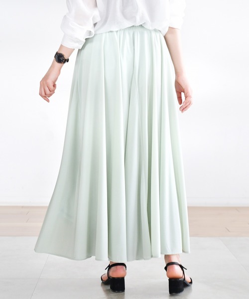 Ambre Neige（アンブルネージュ）の「マチフレアスカート／【WEB/EC限定商品】（スカート・レディース・イエロー/ライトグリーン・FREE）」の10枚目の写真