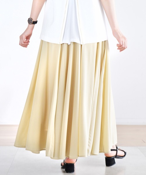 Ambre Neige（アンブルネージュ）の「マチフレアスカート／【WEB/EC限定商品】（スカート・レディース・イエロー/ライトグリーン・FREE）」の11枚目の写真