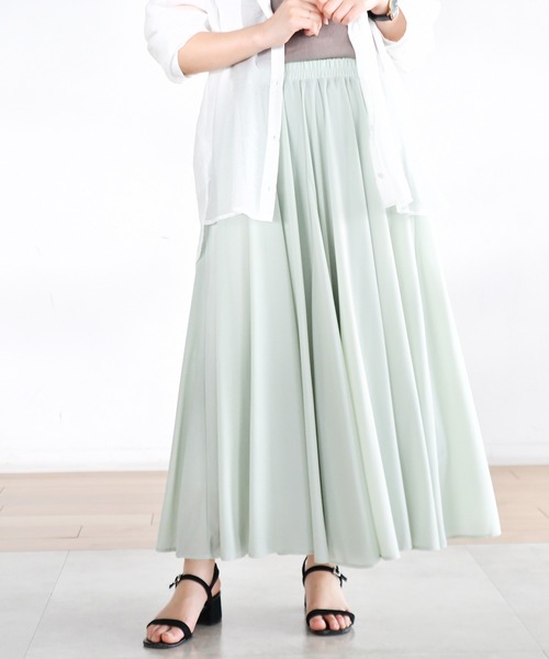 Ambre Neige（アンブルネージュ）の「マチフレアスカート／【WEB/EC限定商品】（スカート・レディース・イエロー/ライトグリーン・FREE）」の15枚目の写真