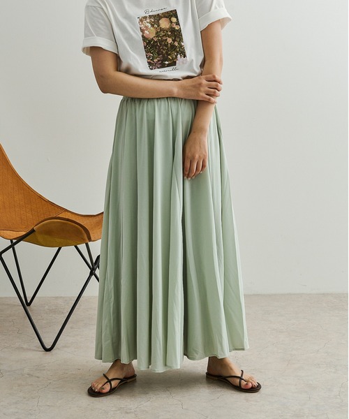 Ambre Neige（アンブルネージュ）の「マチフレアスカート／【WEB/EC限定商品】（スカート・レディース・イエロー/ライトグリーン・FREE）」の12枚目の写真