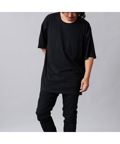 NO ID.（ノーアイディ）の「【NO ID.】Cotton Jersey Short Sleeve Big T-shirt / コットン 天竺 ショート スリーブ ビッグ Tシャツ（Tシャツ/カットソー・メンズ・ベージュ/ブラック・ONE SIZE）」の2枚目の写真