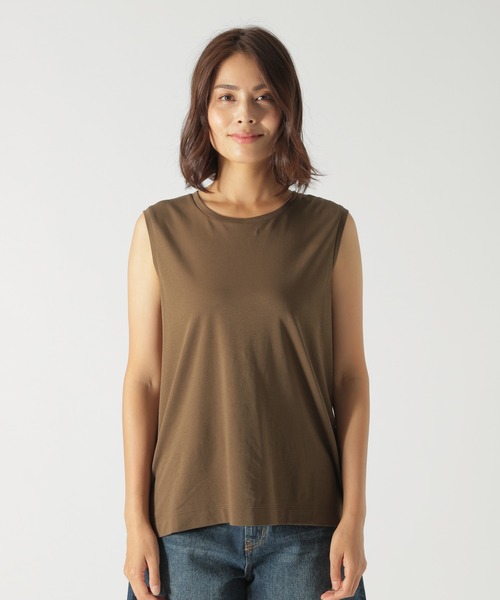 BAYFLOW（ベイフロー）の「シルケットノースリTシャツ（Tシャツ/カットソー・レディース・ブラウン/ブラック/ブルー・SMALL/MEDIUM）」の8枚目の写真