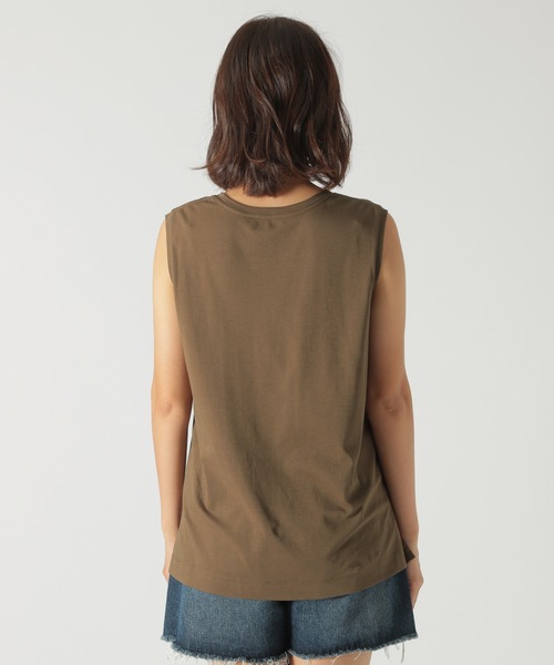 BAYFLOW（ベイフロー）の「シルケットノースリTシャツ（Tシャツ/カットソー・レディース・ブラウン/ブラック/ブルー・SMALL/MEDIUM）」の10枚目の写真