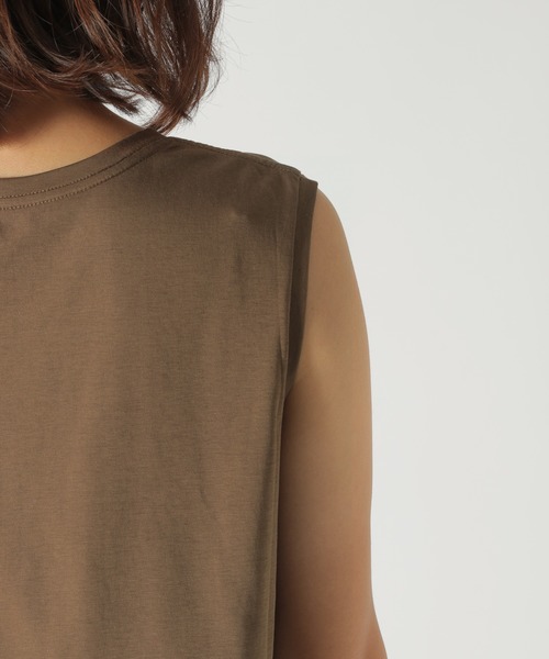 BAYFLOW（ベイフロー）の「シルケットノースリTシャツ（Tシャツ/カットソー・レディース・ブラウン/ブラック/ブルー・SMALL/MEDIUM）」の11枚目の写真