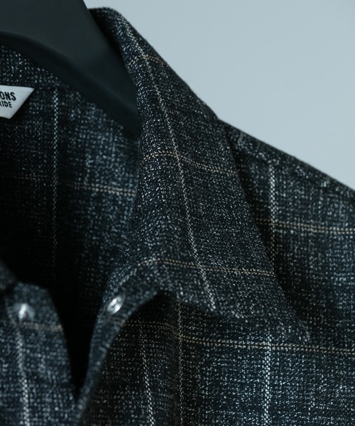 トップス COOTIE 20AW Melange Wool Work Shirt-M COOTIE / Melange Wool Work Shirt
